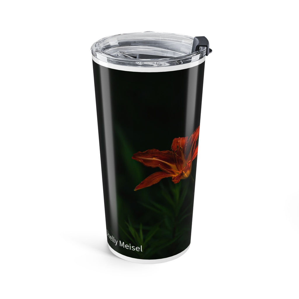 20oz  Tumbler — Dark Lily Flowers Insulated Travel Cup