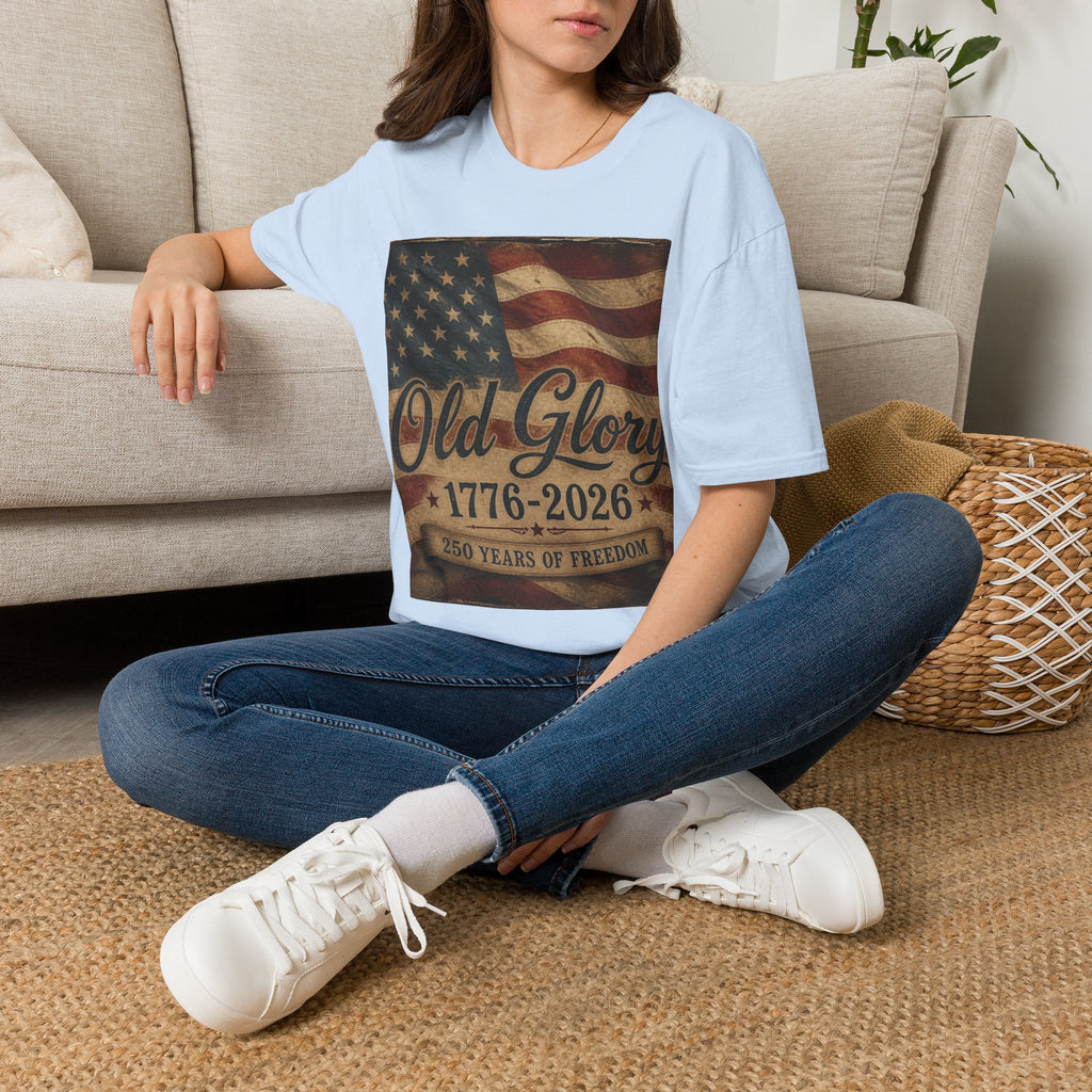 Old Glory Flag T-Shirt — 1776-2026 Vintage American Patriot Tee