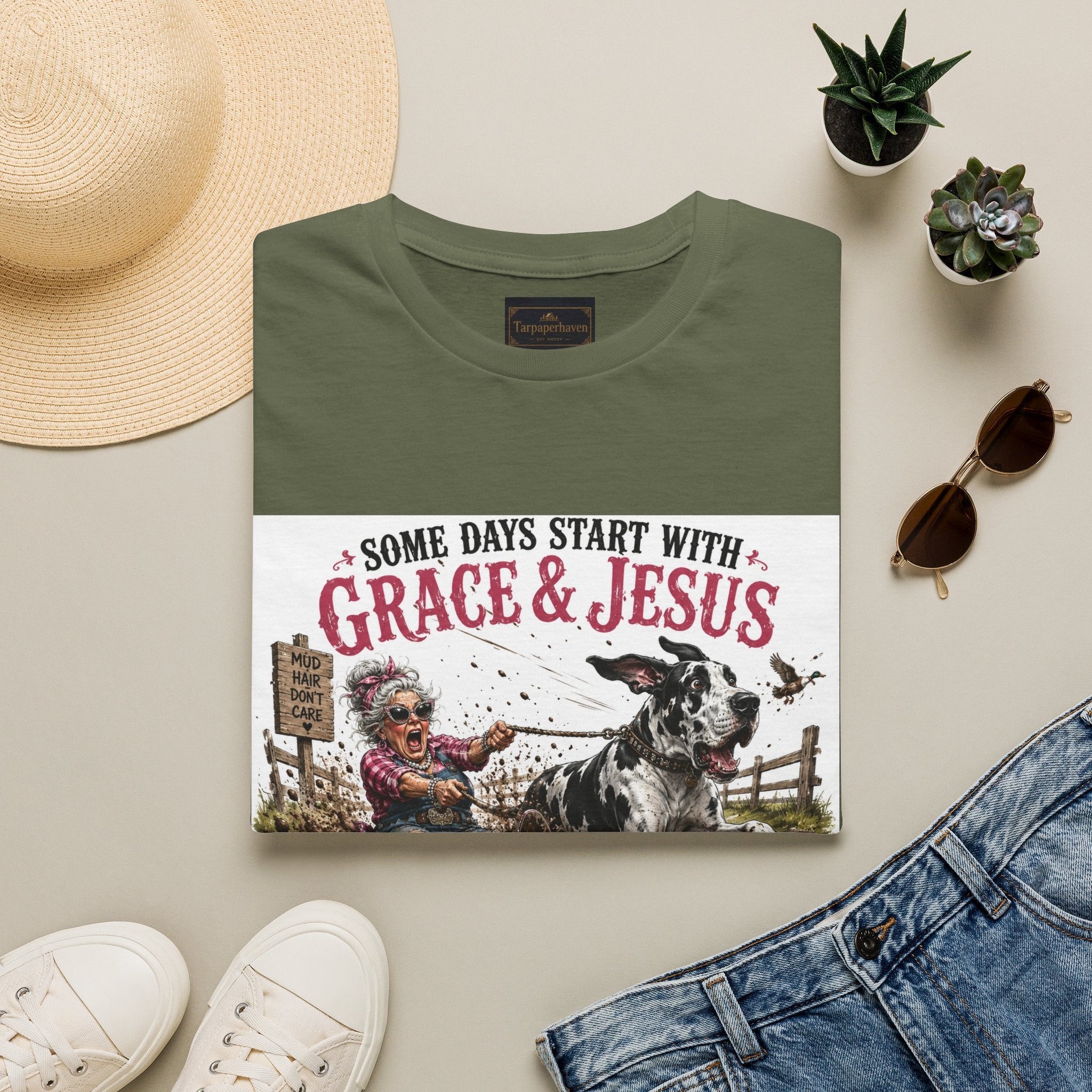 Christian Great Dane Mud-Slinging Graphic Tee