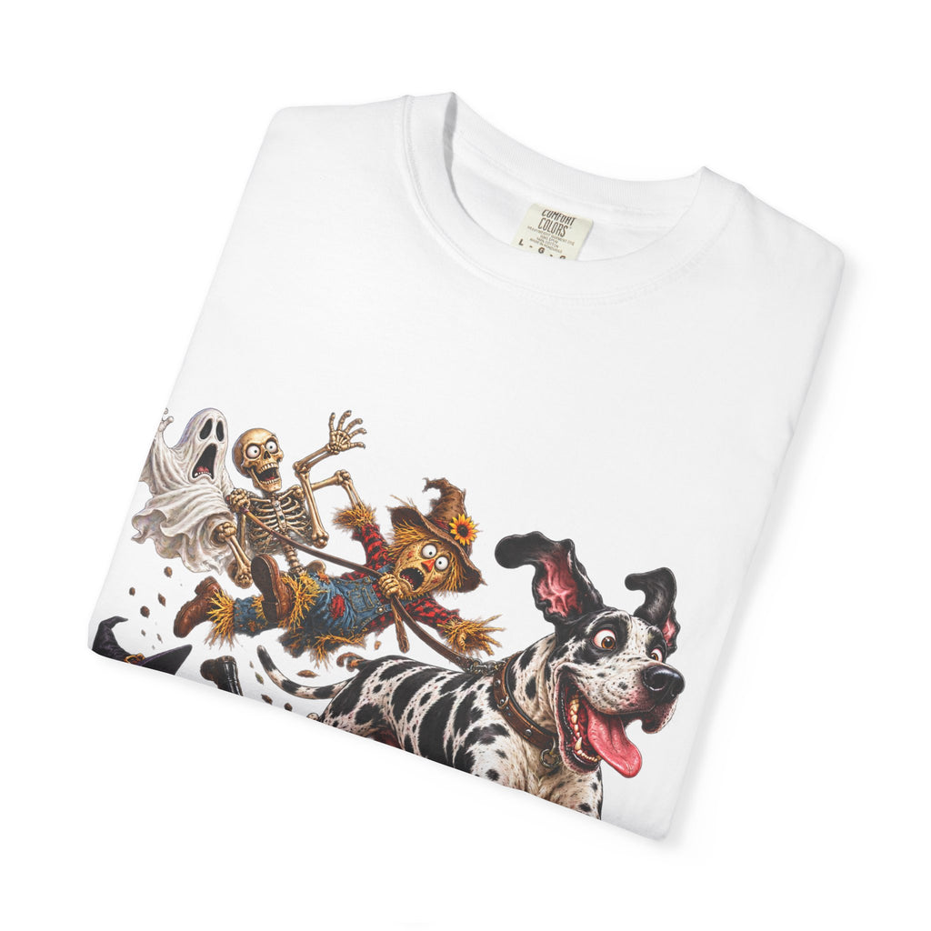 Halloween Great Dane T-Shirt — Cute Dog in Pumpkin Costume Graphic Tee