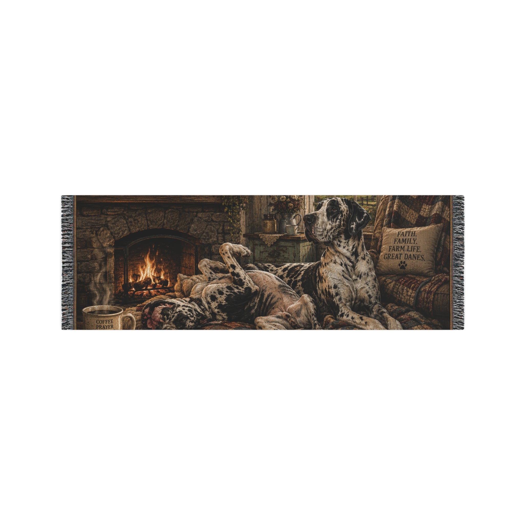 Metal Sign — Cozy Farmhouse Great Dane Scene