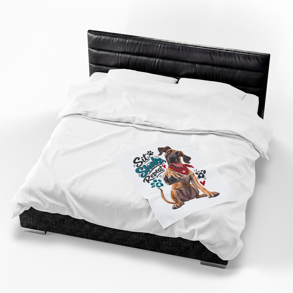 Dog Paw Throw Blanket