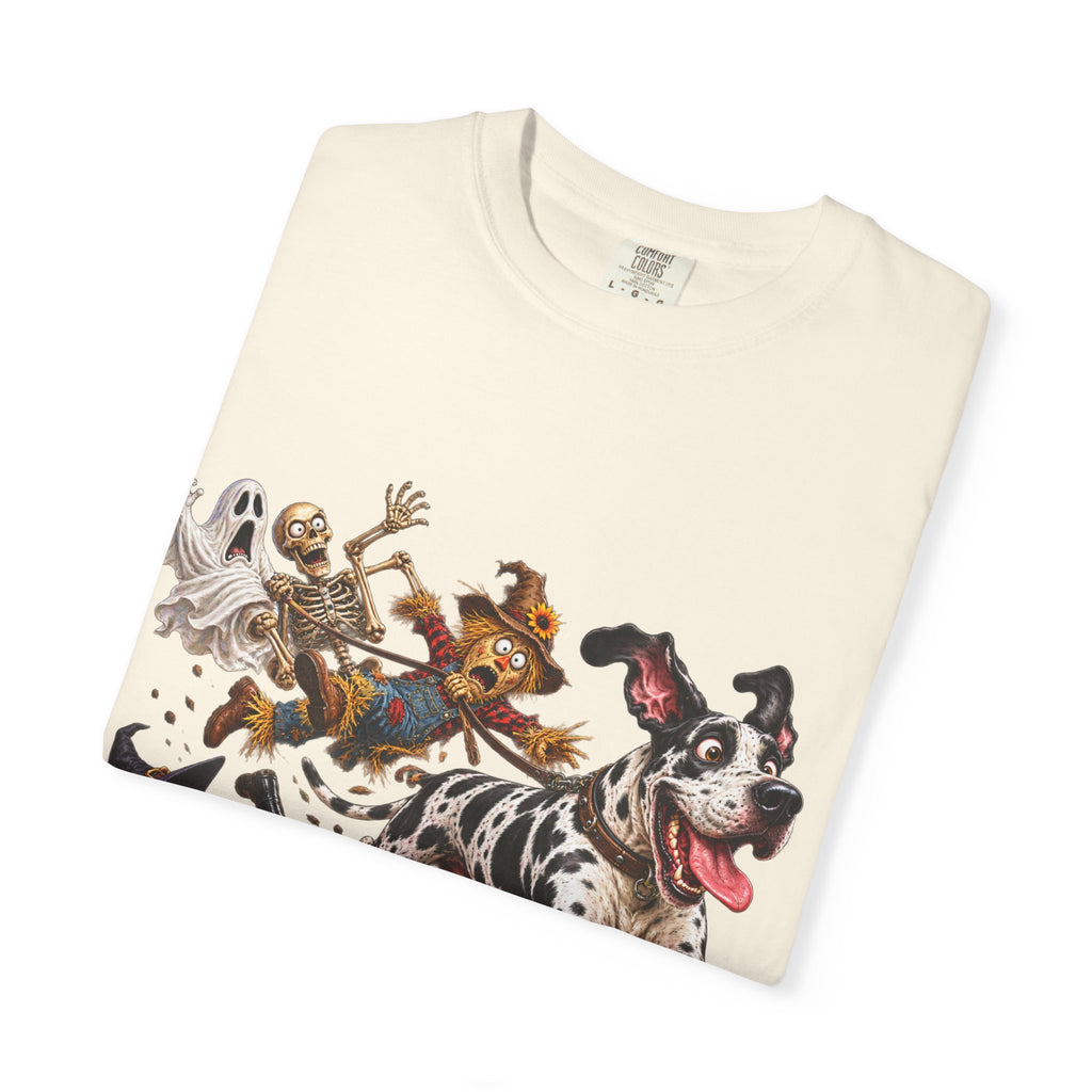 Halloween Great Dane T-Shirt — Cute Dog in Pumpkin Costume Graphic Tee