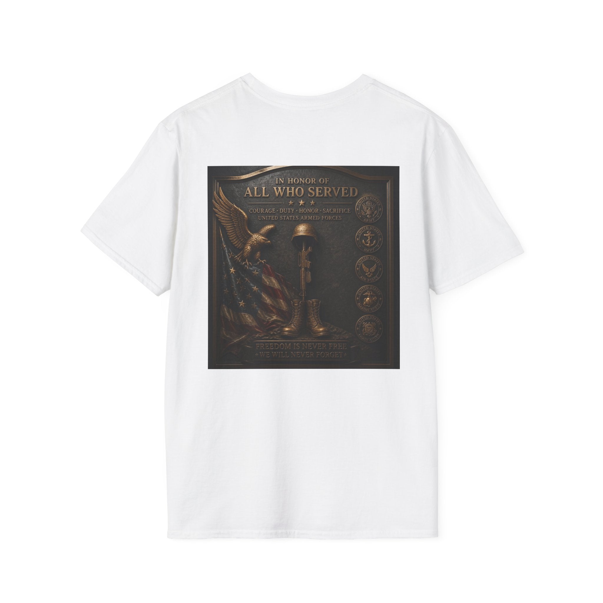 Military veteran memorial patriotic — Everyday Casual Tee
