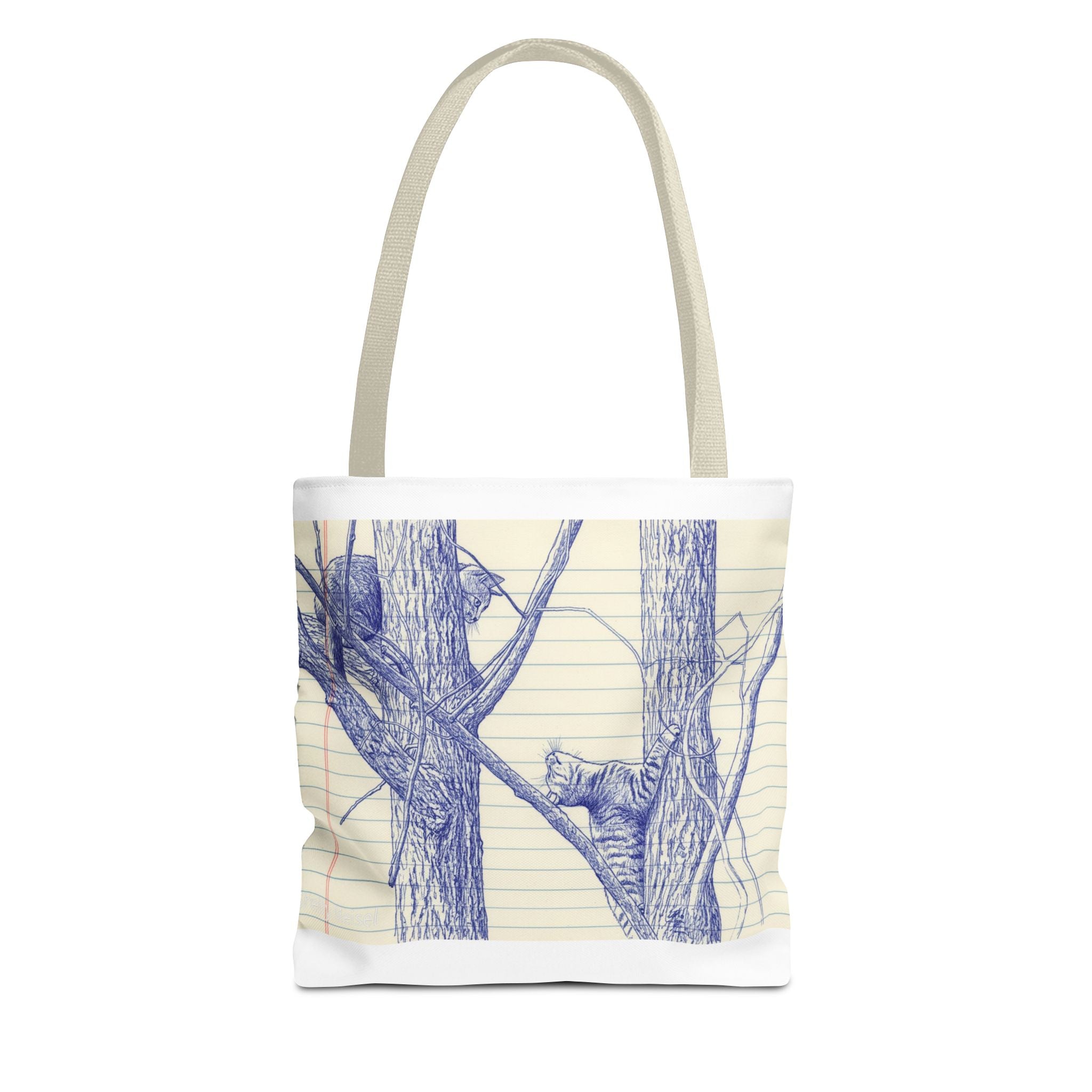 Ballpoint Sketch Cat Tote