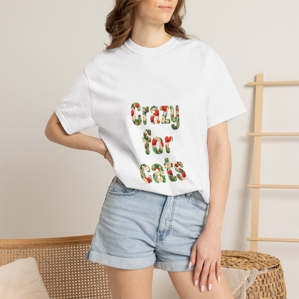 Crazy for Cats Floral T-Shirt