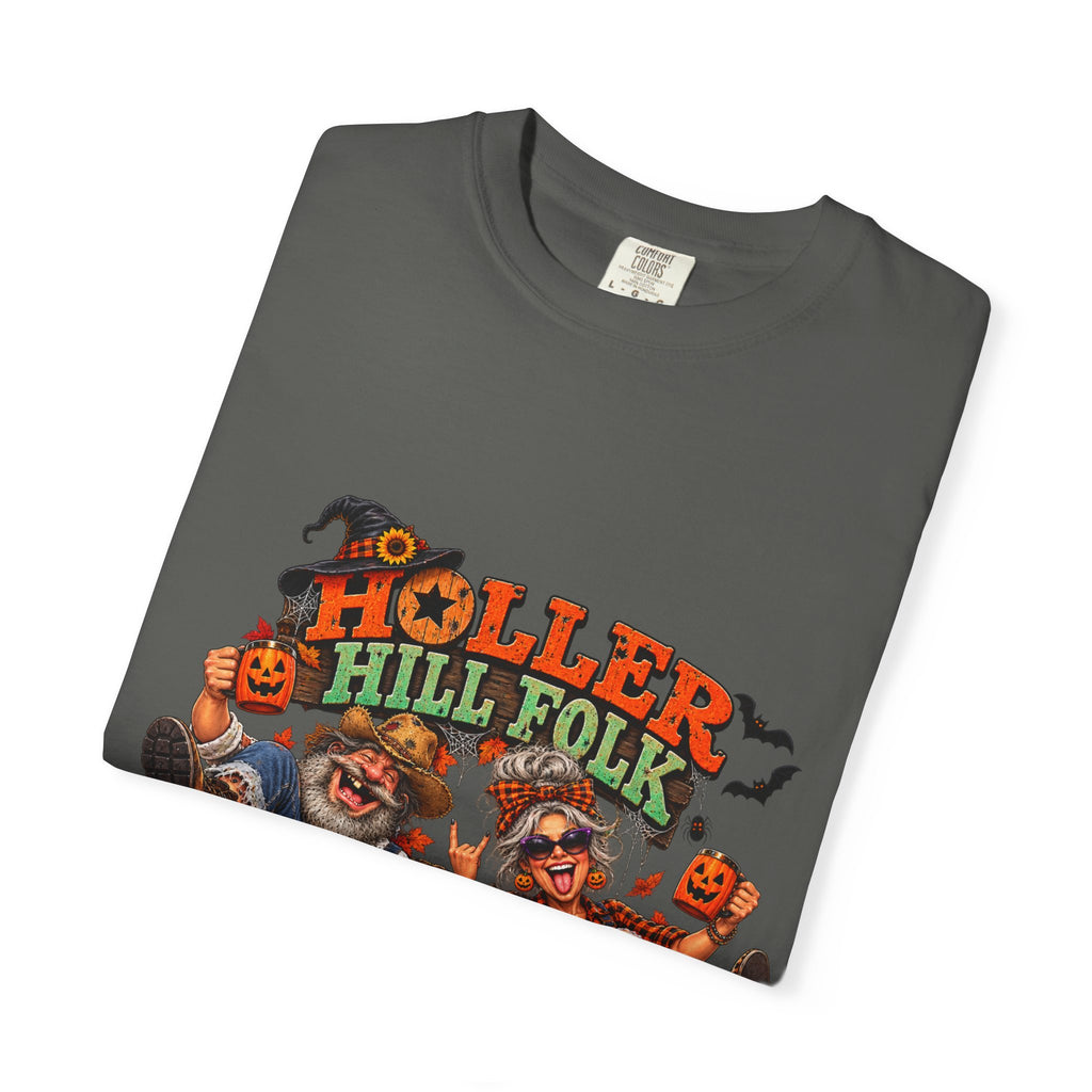 Halloween Holler Hill Folk T-Shirt — "Happy Halloween" Vintage Horror Design