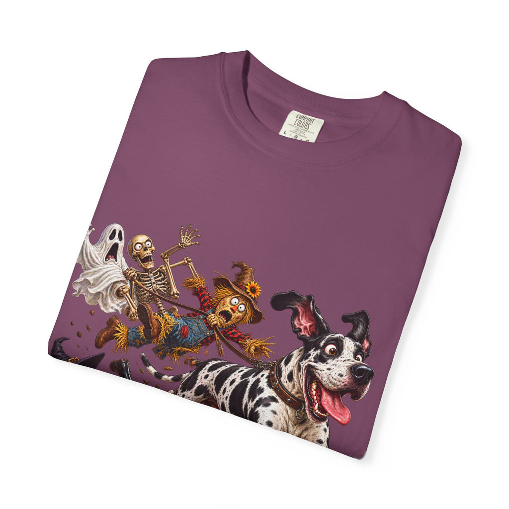 Halloween Great Dane T-Shirt — Cute Dog in Pumpkin Costume Graphic Tee