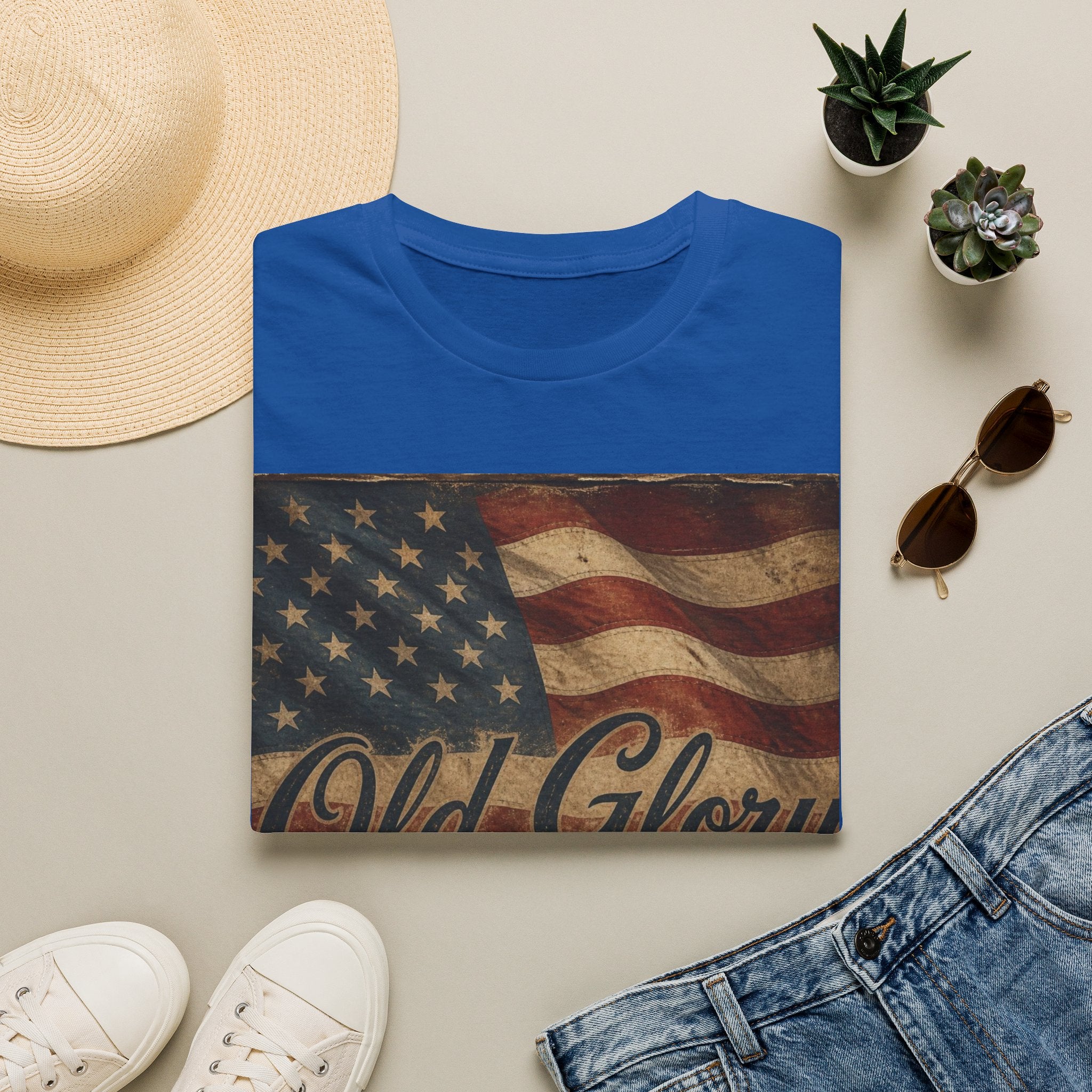 Old Glory Flag T-Shirt — 1776-2026 Vintage American Patriot Tee