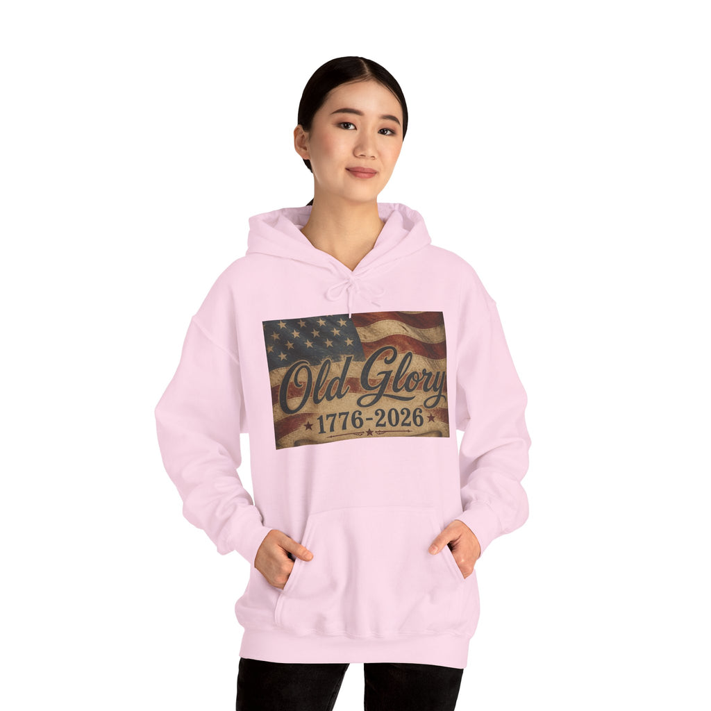 Patriotic Old Glory 1776-2026 Hoodie — American Flag Sweatshirt