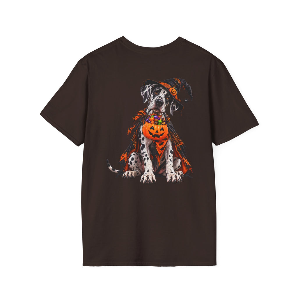 Halloween Dalmatian T-Shirt — Cute Dog with Jack-O’-Lantern Costume