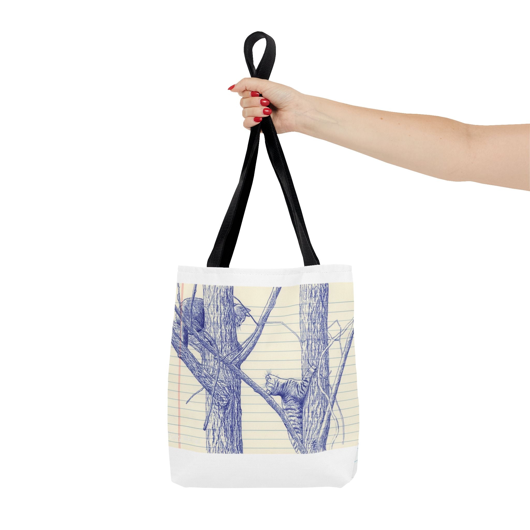 Ballpoint Sketch Cat Tote