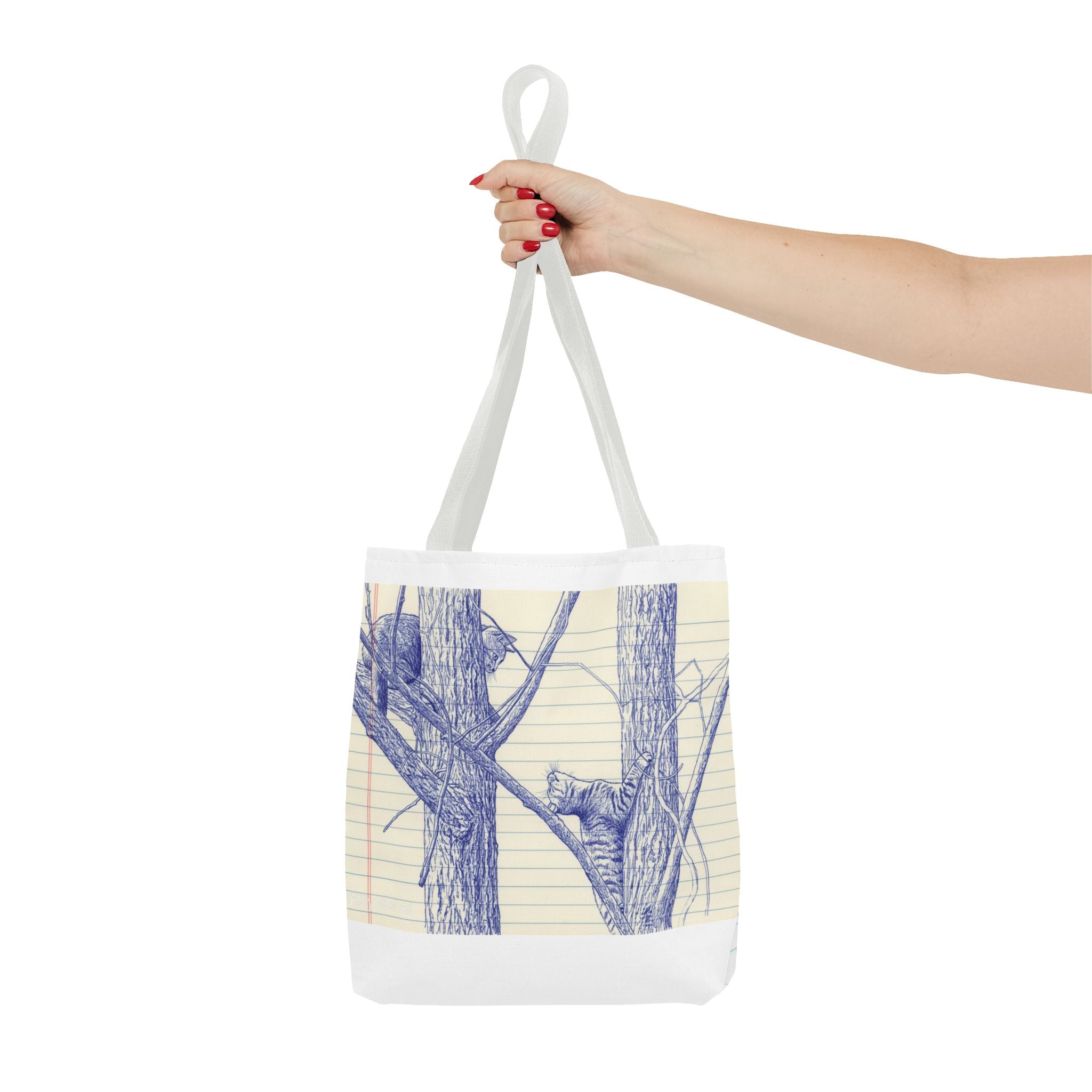Ballpoint Sketch Cat Tote