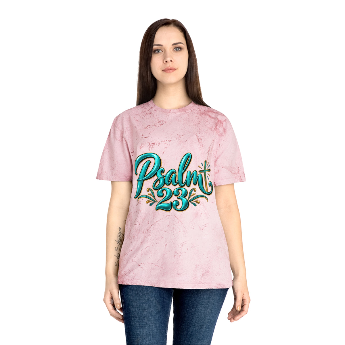 Psalm 23 Tie-Dye T-Shirt — Vintage Scripture Tee with Psalm 23 Verse