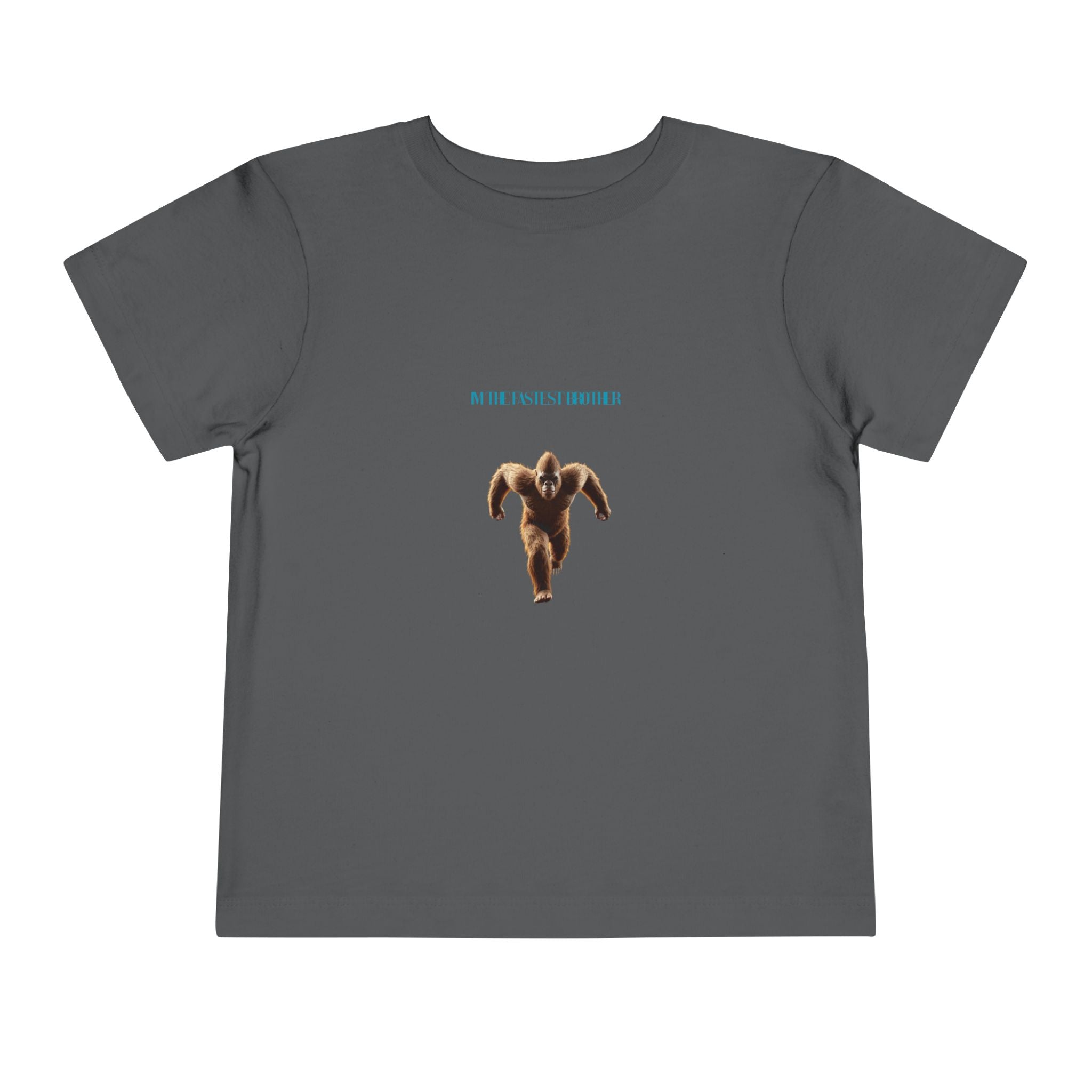 Toddler Tee with Running Sasquatch Print — Kids Shirt