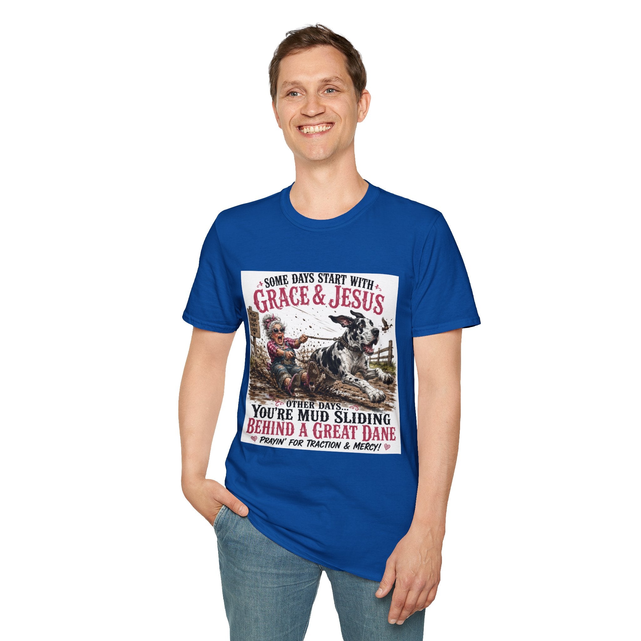 Christian Great Dane Mud-Slinging Graphic Tee