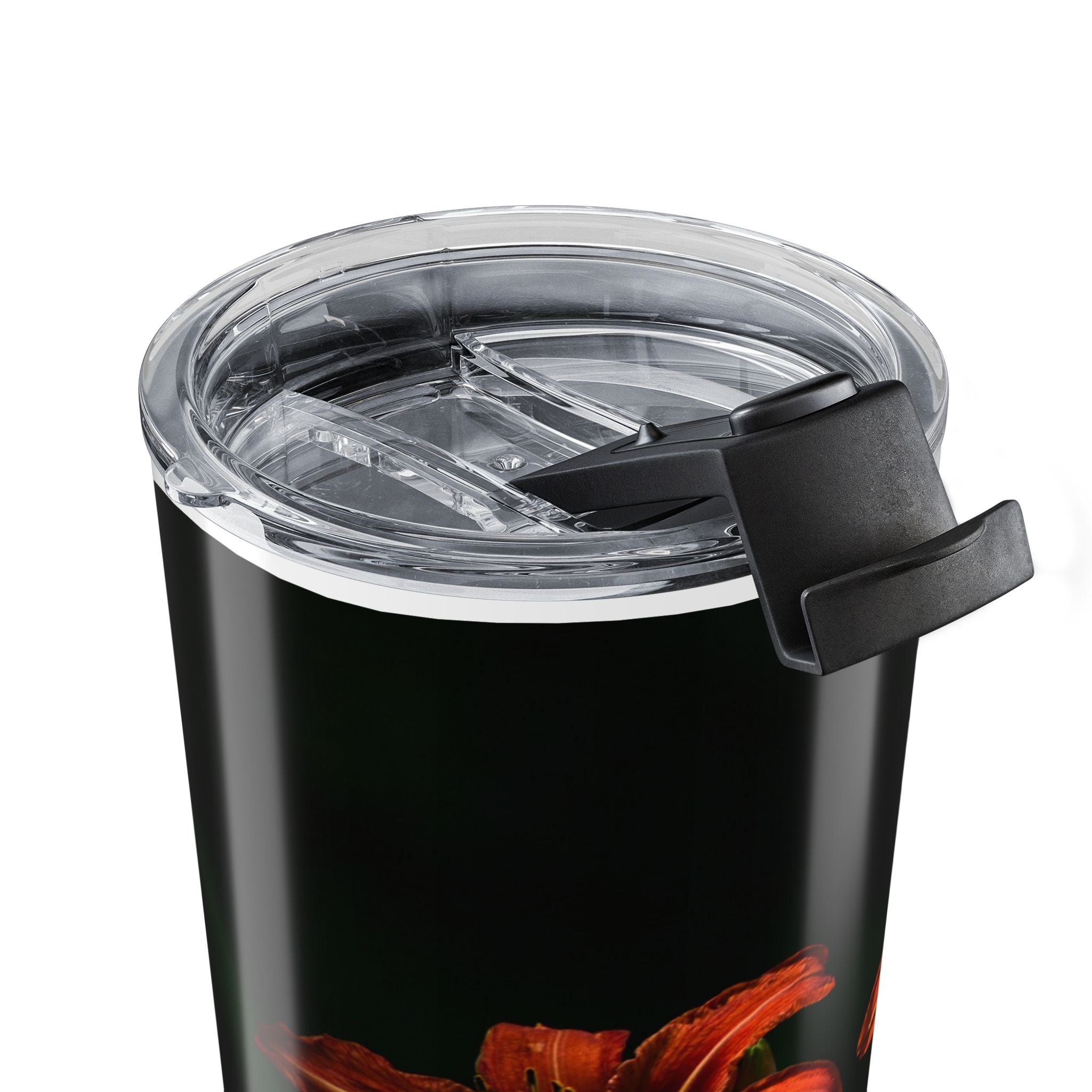 20oz  Tumbler — Dark Lily Flowers Insulated Travel Cup