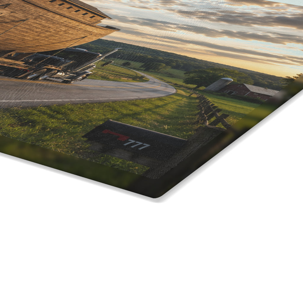 Scenic Ark Transport Kitchen Glass Cutting Board