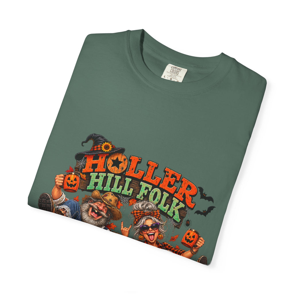 Halloween Holler Hill Folk T-Shirt — "Happy Halloween" Vintage Horror Design