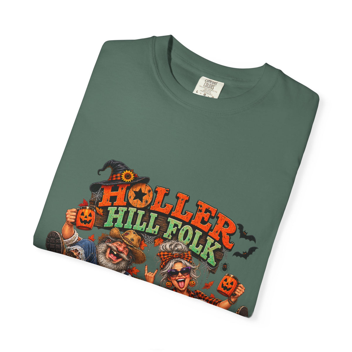 Halloween Holler Hill Folk T-Shirt — "Happy Halloween" Vintage Horror Design