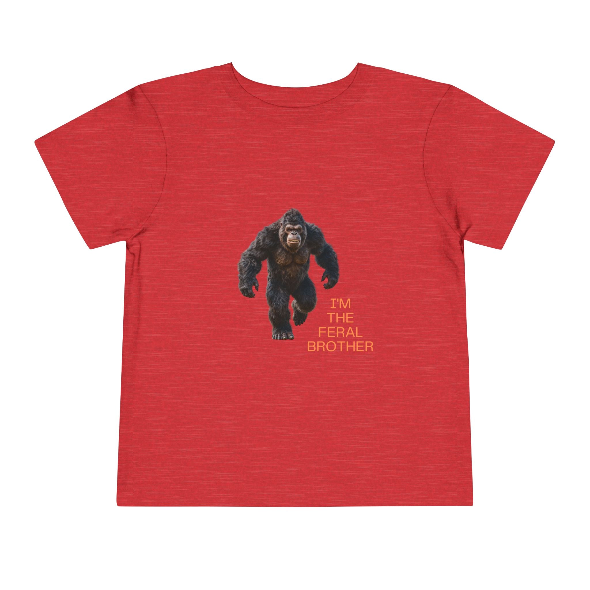 Toddler Tee — "I’m the Feral Brother" Sasquatch Graphic
