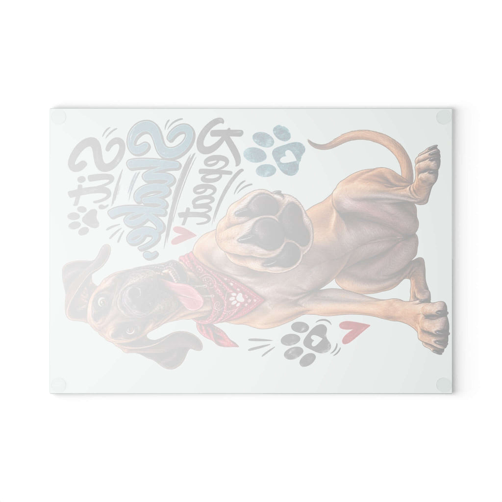 Great Dane Cutting Board dog paw sit shake repeat