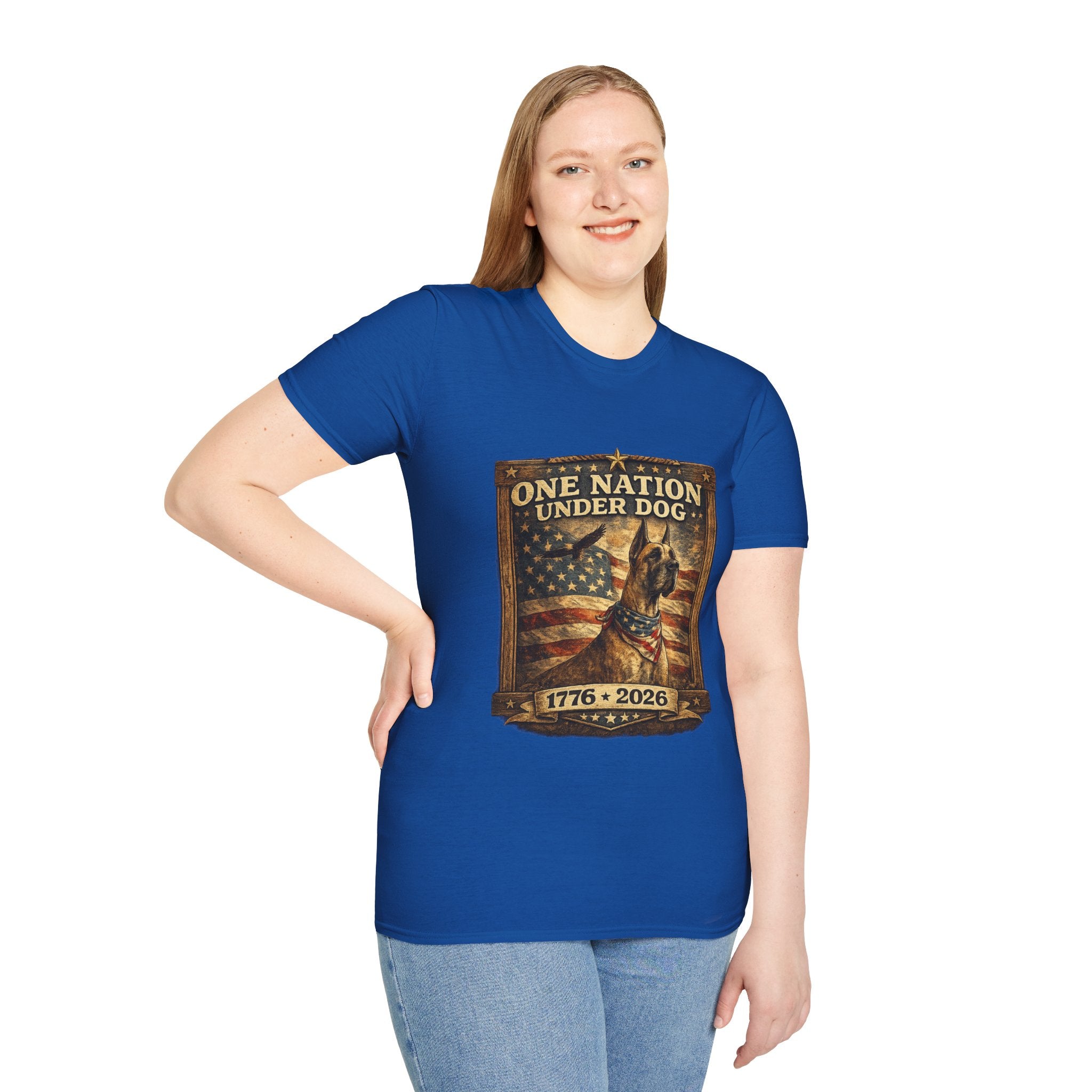 T‑Shirt — Patriotic American Flag Great Dane  Tee (1776–2026)