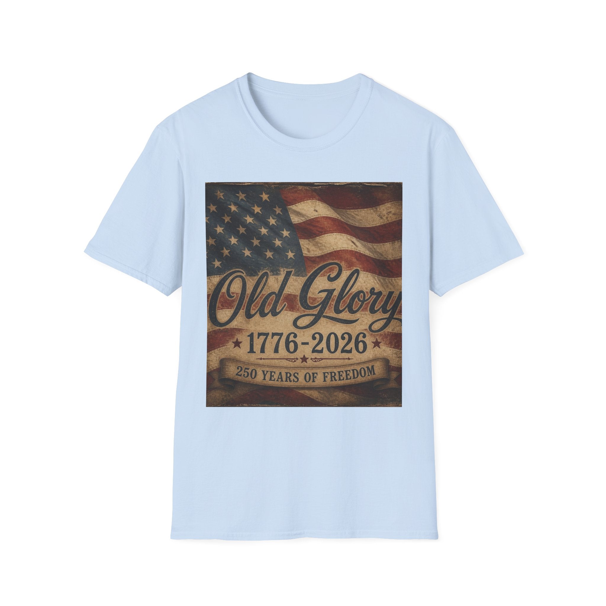 Old Glory Flag T-Shirt — 1776-2026 Vintage American Patriot Tee