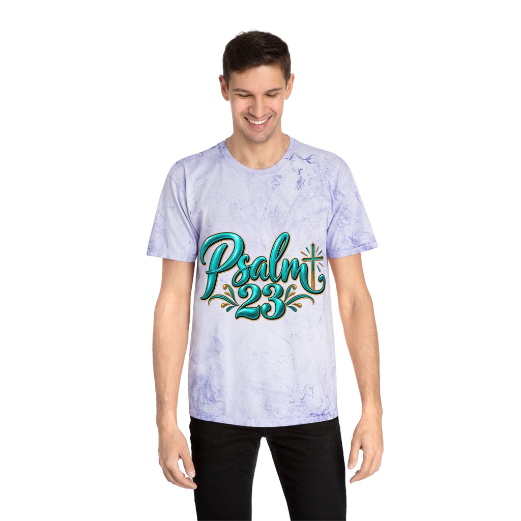 Psalm 23 Tie-Dye T-Shirt — Vintage Scripture Tee with Psalm 23 Verse
