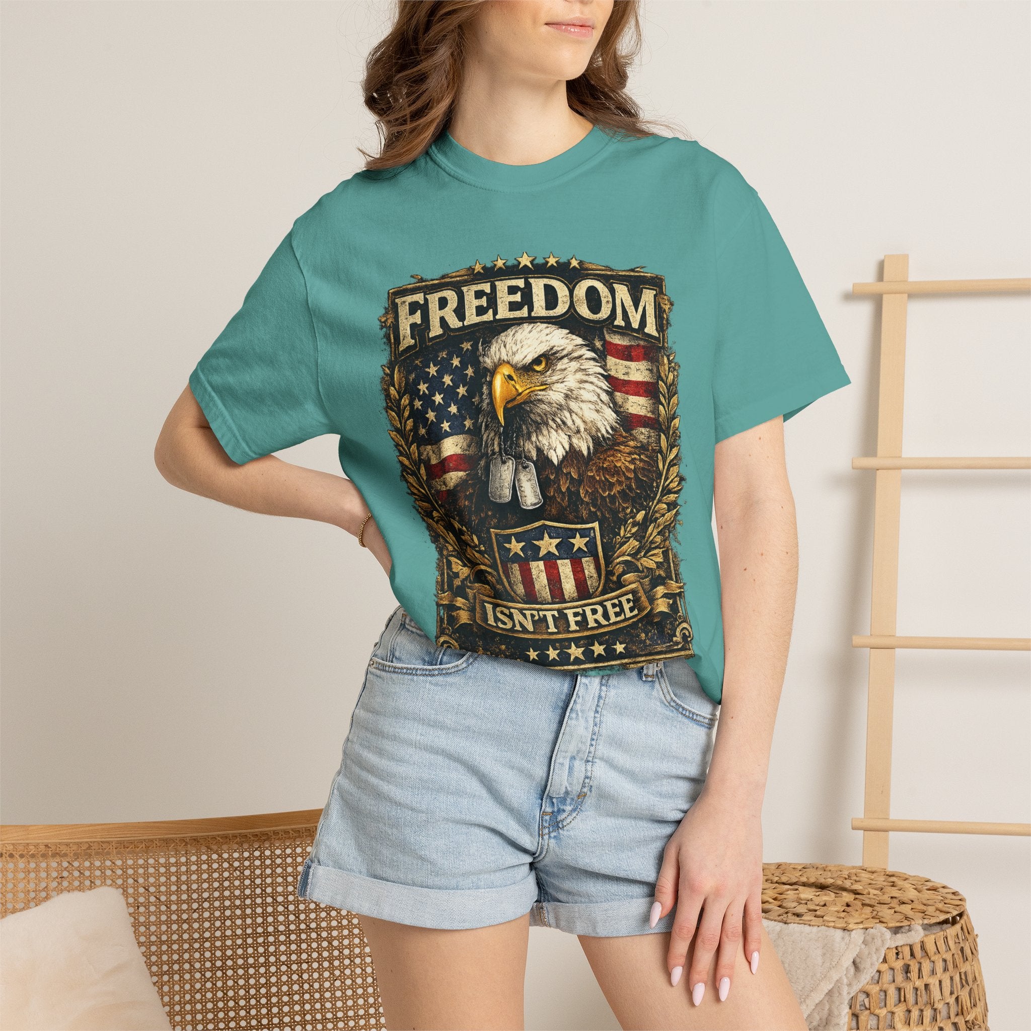Freedom Isn't Free Eagle T-Shirt — Patriotic American Flag Tee