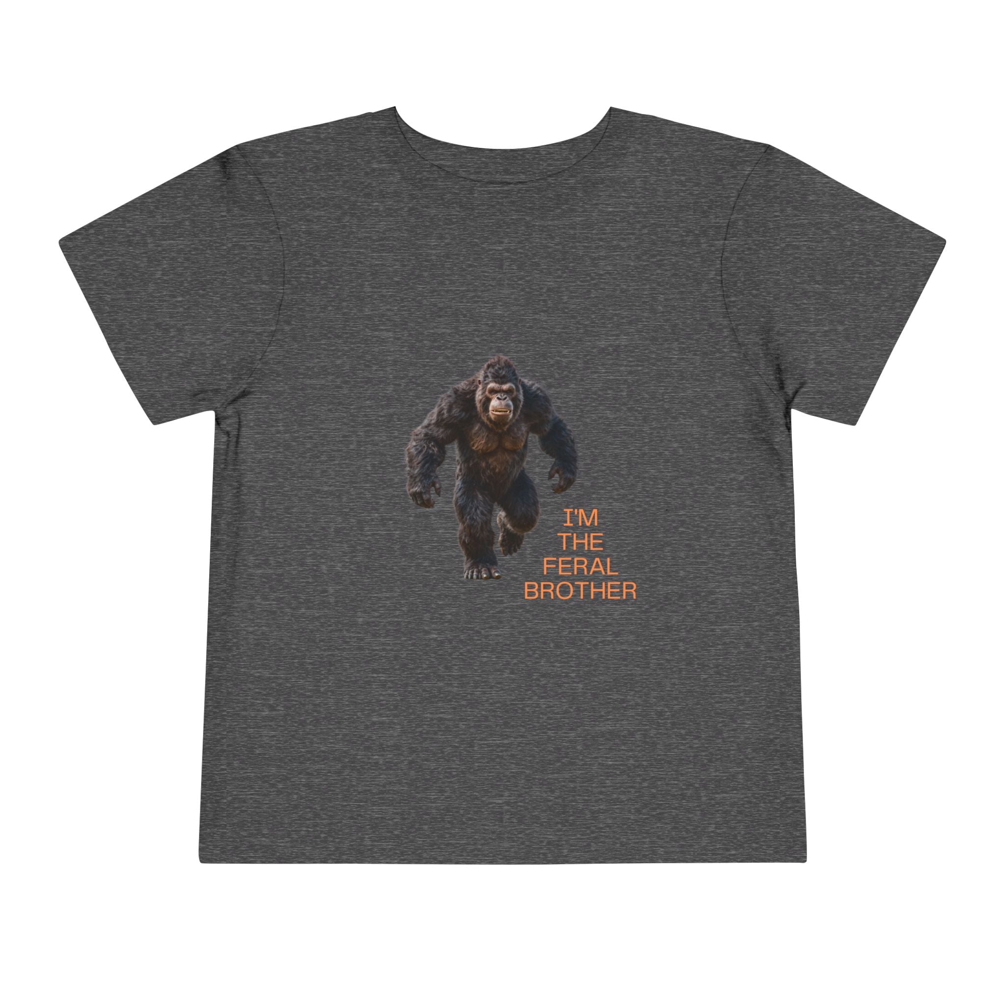 Toddler Tee — "I’m the Feral Brother" Sasquatch Graphic