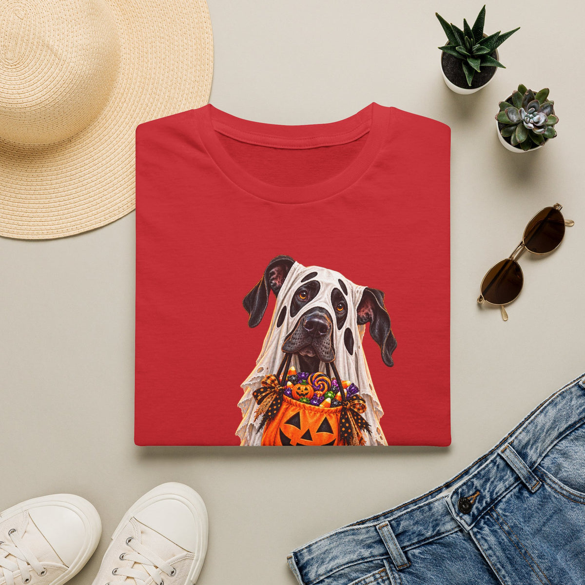 Halloween Dalmatian T-Shirt — Cute Dog with Jack-O’-Lantern Costume