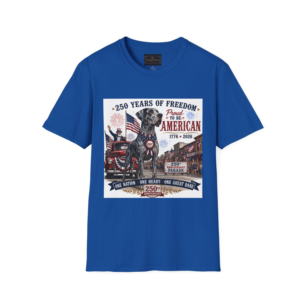 250th Great Dane T-Shirt — 1776–2026 Patriotic Tee