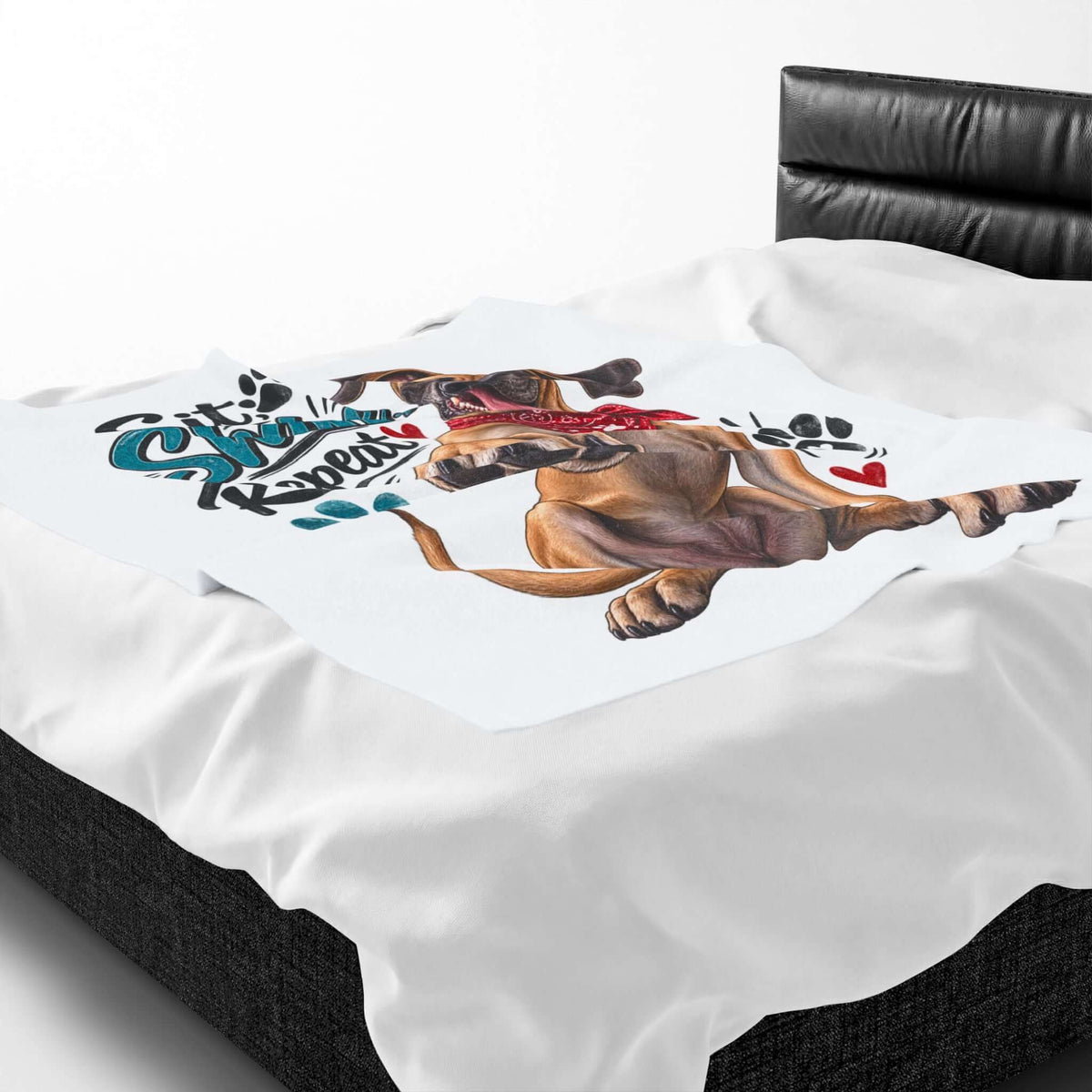 Dog Paw Throw Blanket