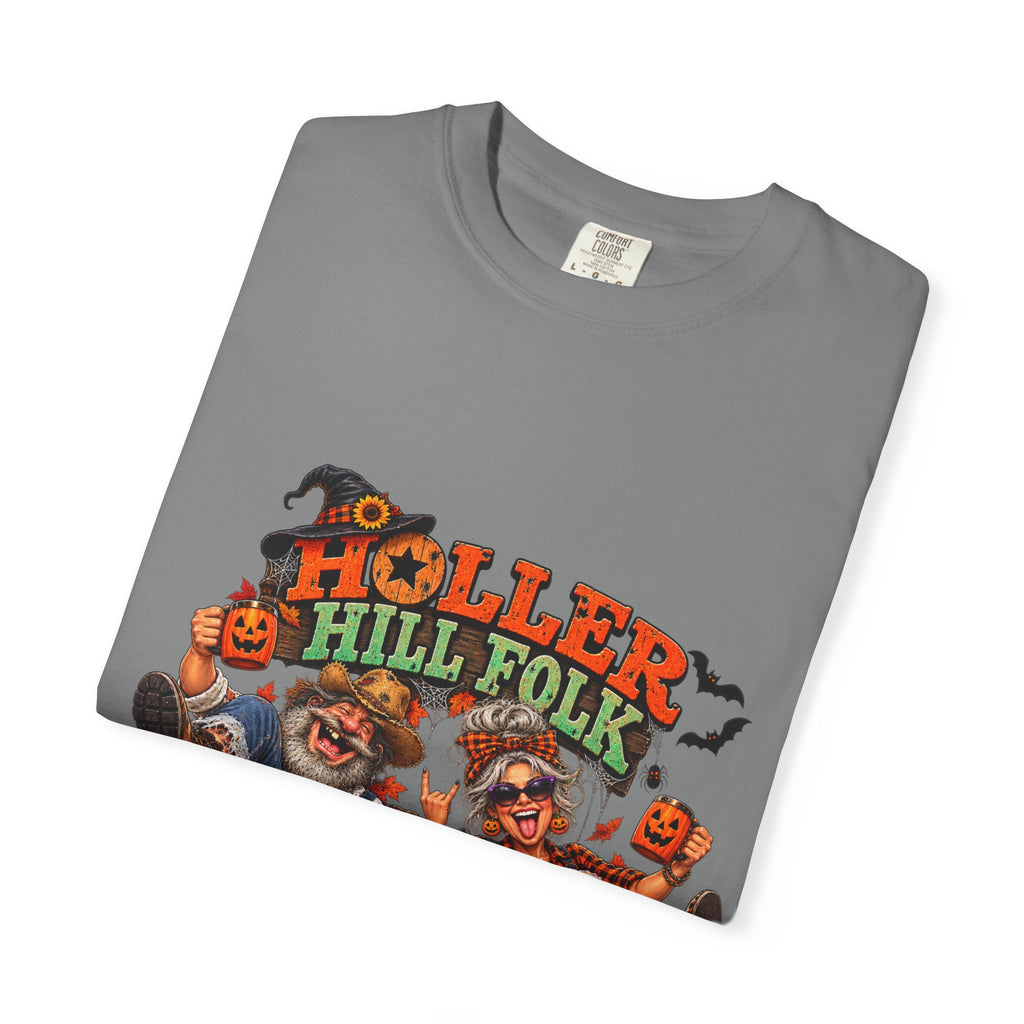 Halloween Holler Hill Folk T-Shirt — "Happy Halloween" Vintage Horror Design