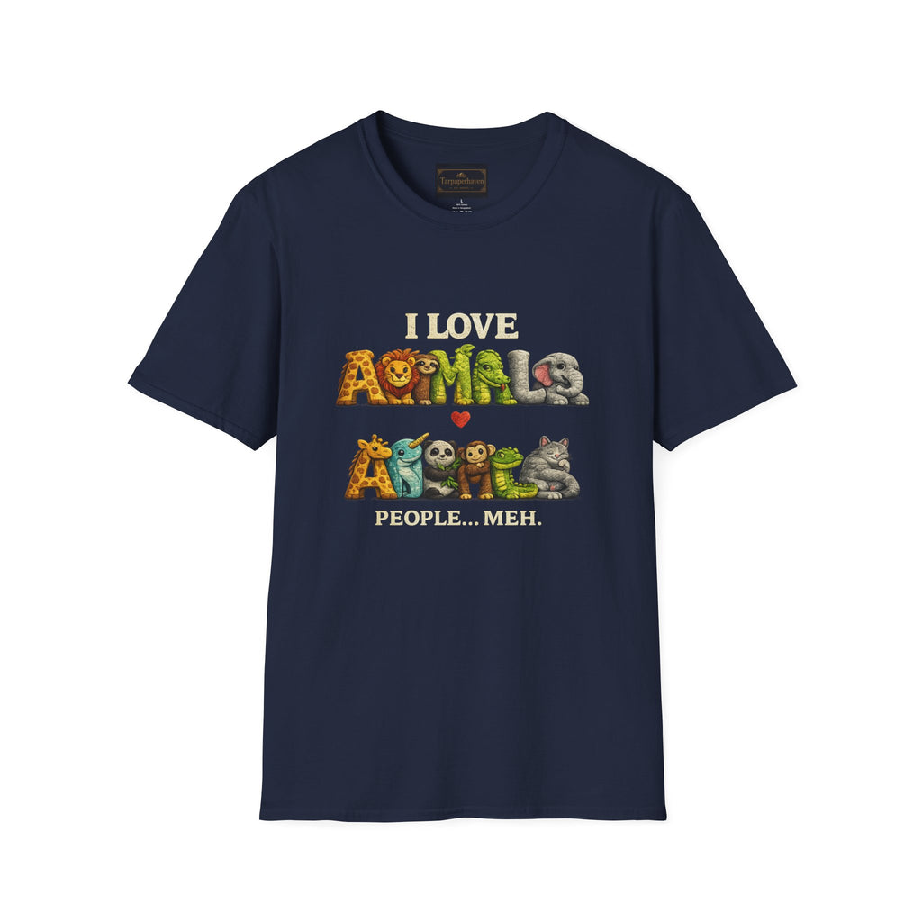 "I Love Animals" Cute Wildlife Graphic Tee