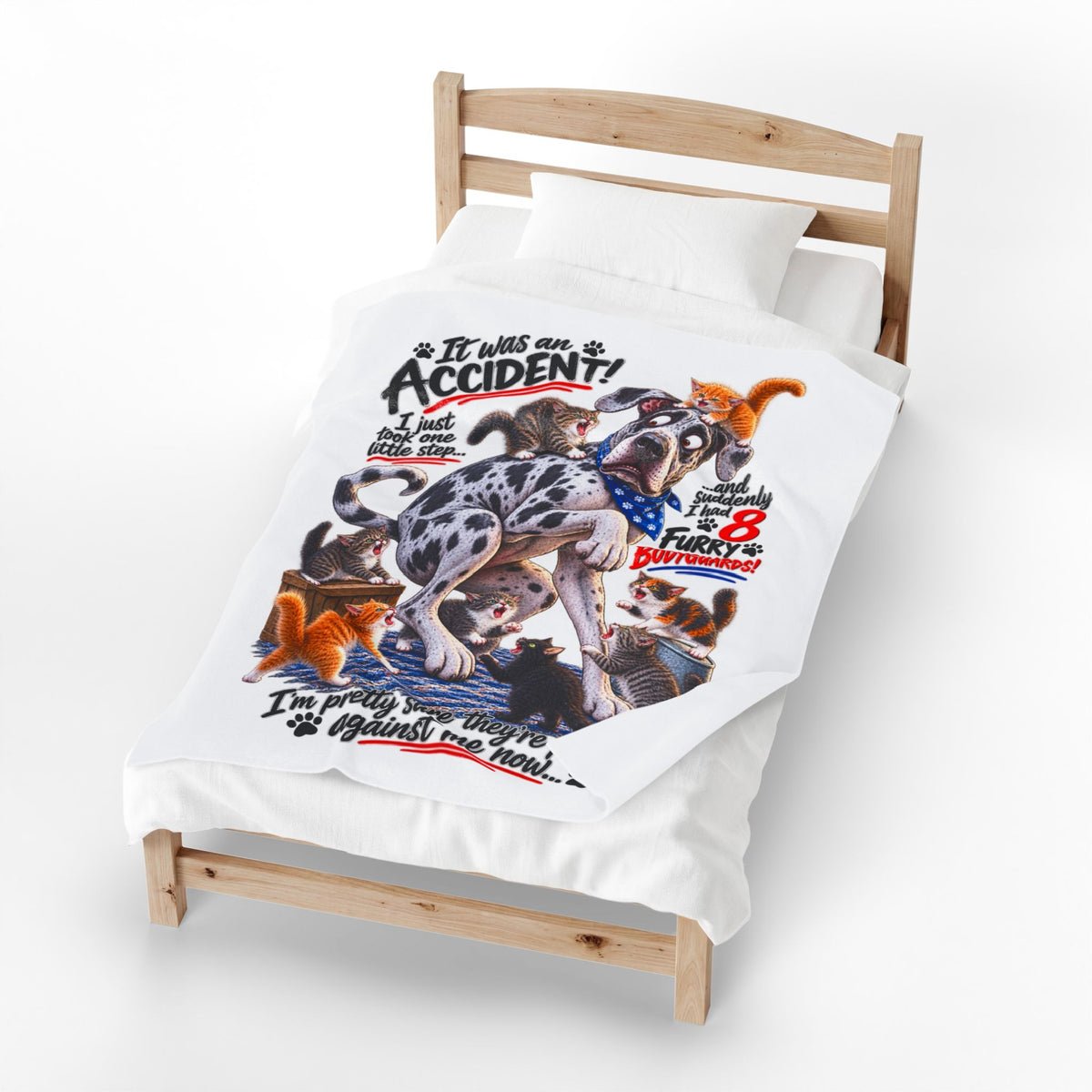 Velveteen Plush Blanket — Funny