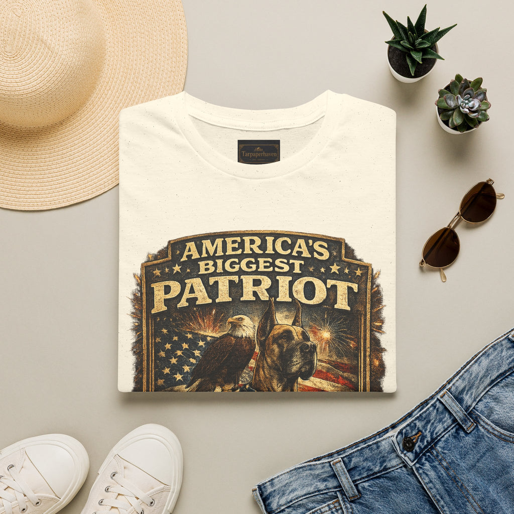 Patriot T-Shirt — Great Dane 1776–2026 Vintage Eagle Flag Tee