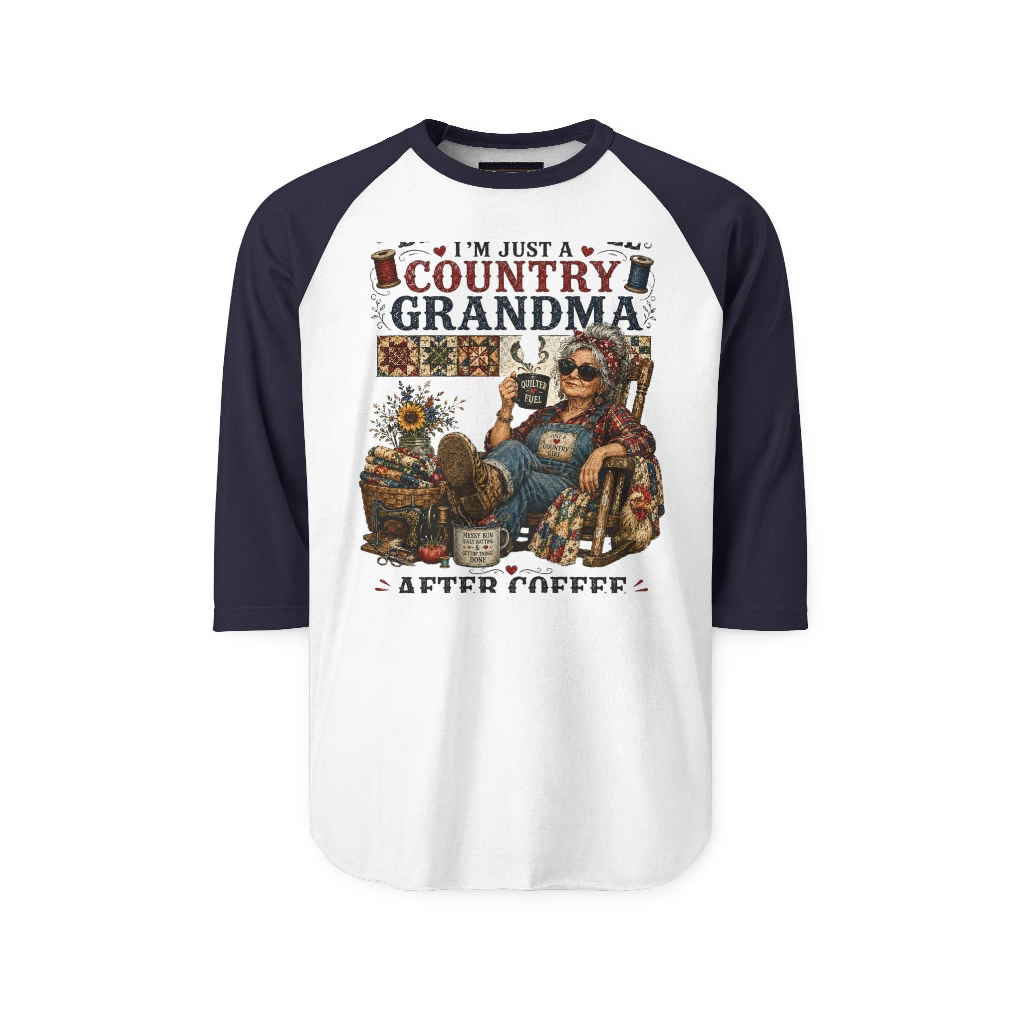 Country Girl Raglan Shirt – "Country" Graphic 3/4 Sleeve Baseball Tee