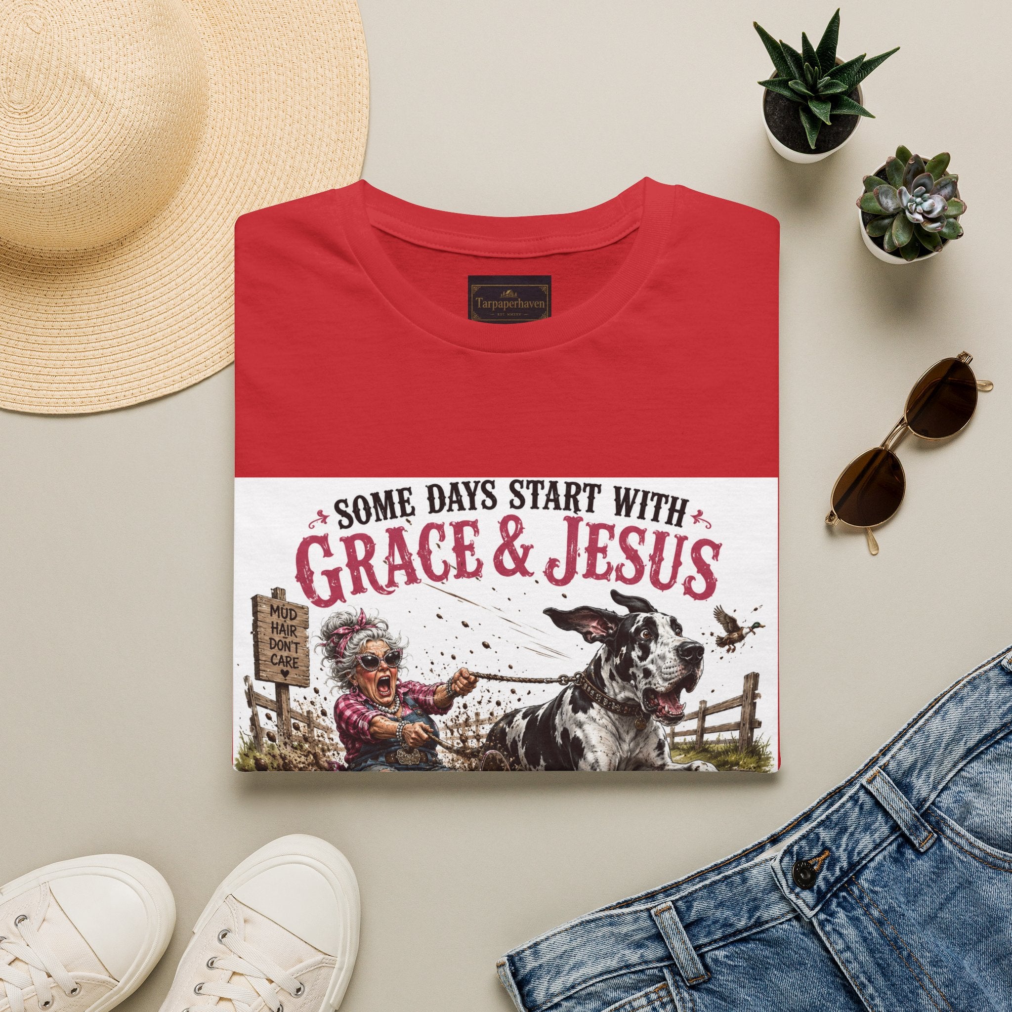 Christian Great Dane Mud-Slinging Graphic Tee