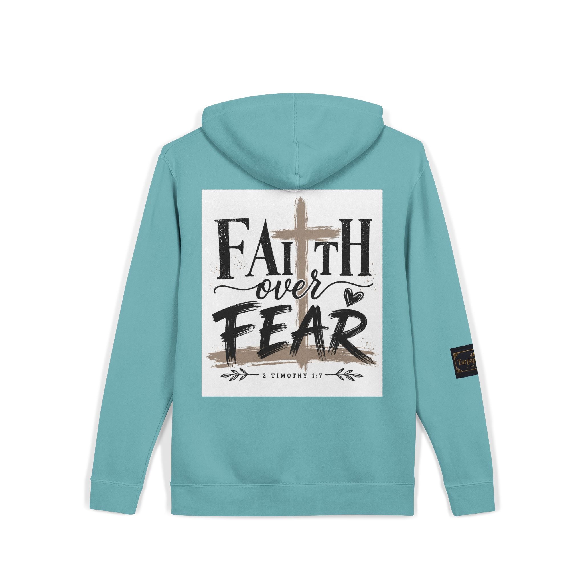 Faith Over Fear Hoodie — Pigment-Dyed Inspirational Pullover