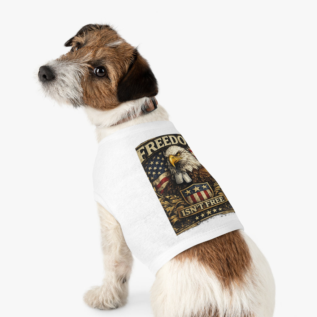 Patriotic Pet Tank Top — "Freedom Isn't Free" Eagle & American Flag
