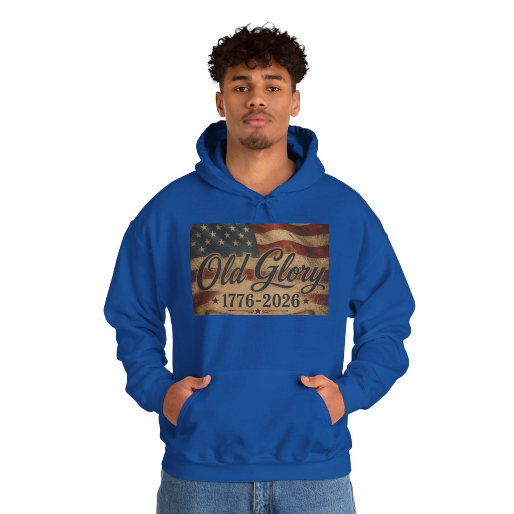 Patriotic Old Glory 1776-2026 Hoodie — American Flag Sweatshirt