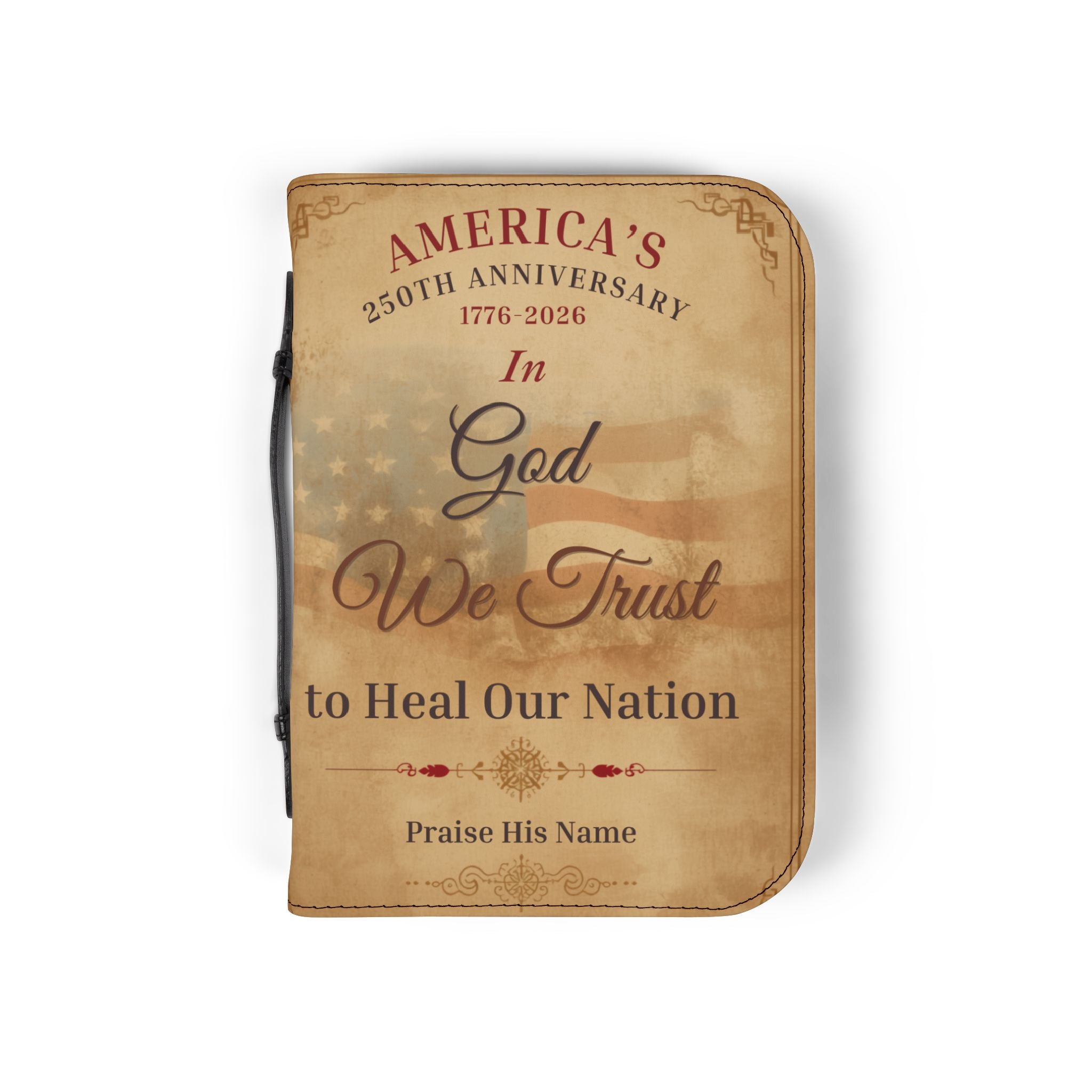 "In God We Trust" Patriotic Anniversary Zippered Bible Case