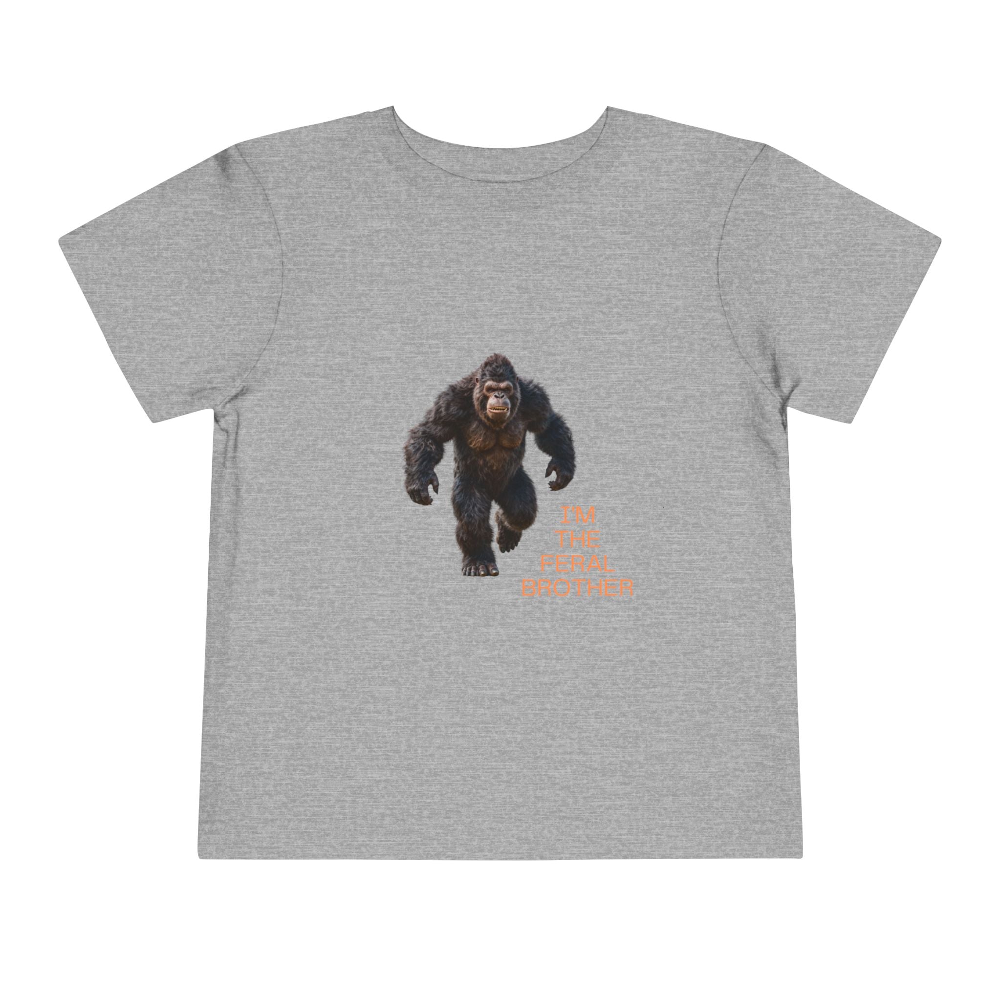 Toddler Tee — "I’m the Feral Brother" Sasquatch Graphic