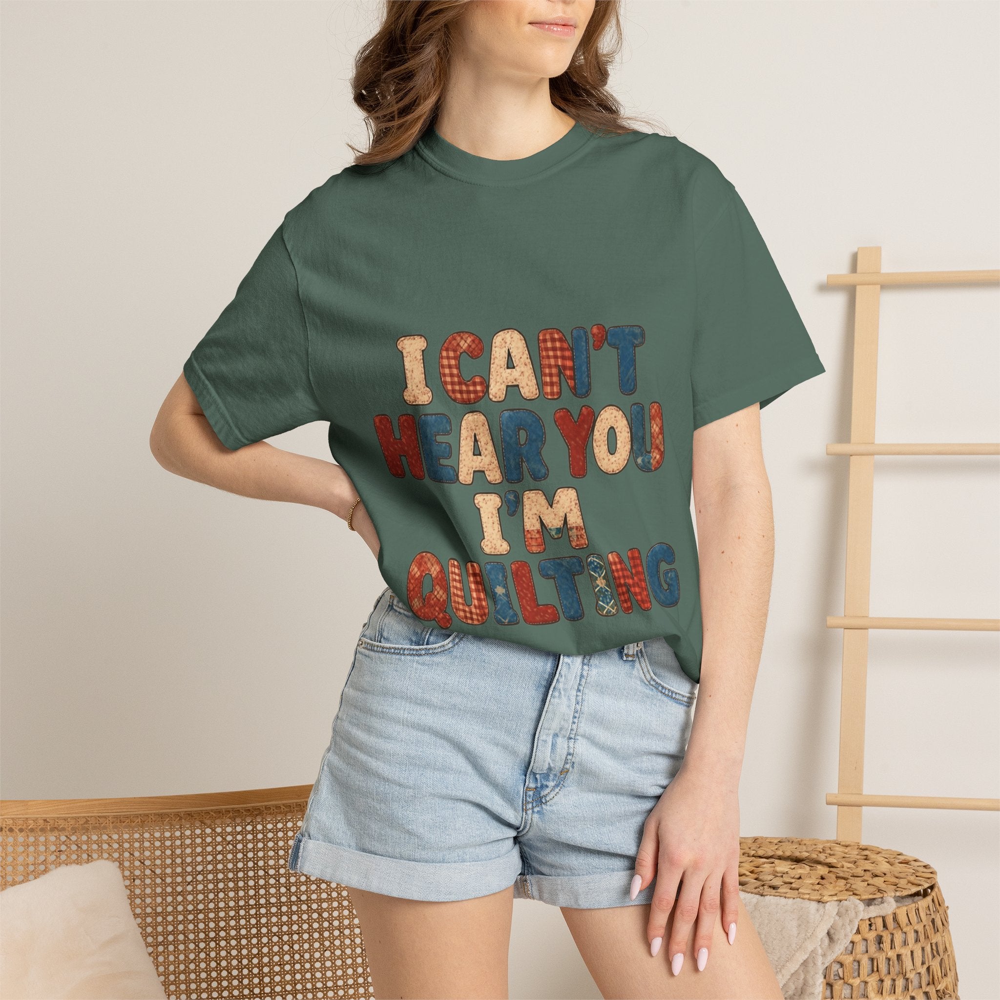 Quilting T‑Shirt - "I Can't Hear You I'm Quilting" Crafting Tee