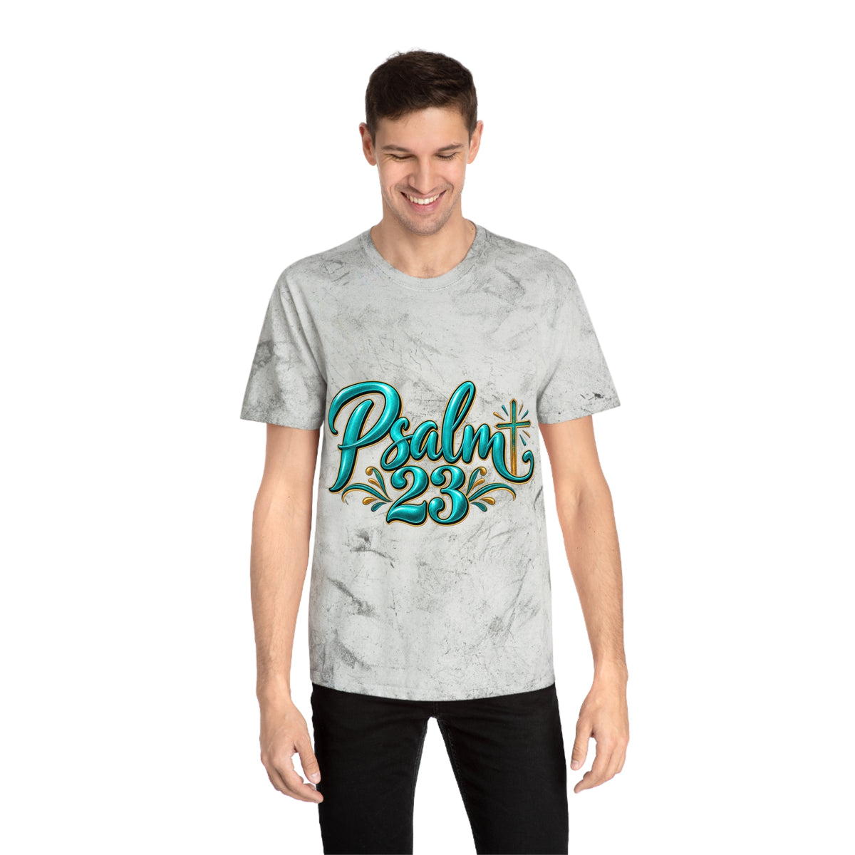 Psalm 23 Tie-Dye T-Shirt — Vintage Scripture Tee with Psalm 23 Verse