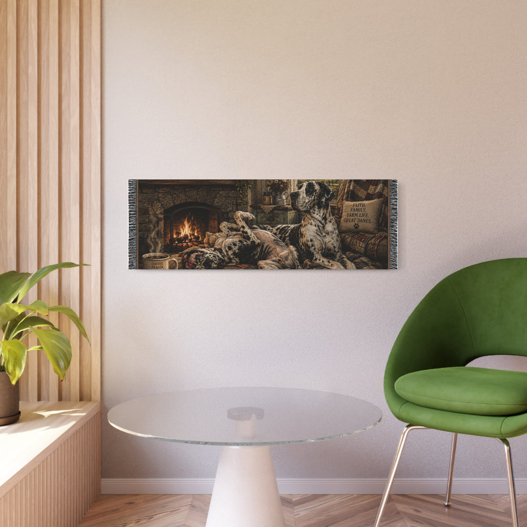Metal Sign — Cozy Farmhouse Great Dane Scene