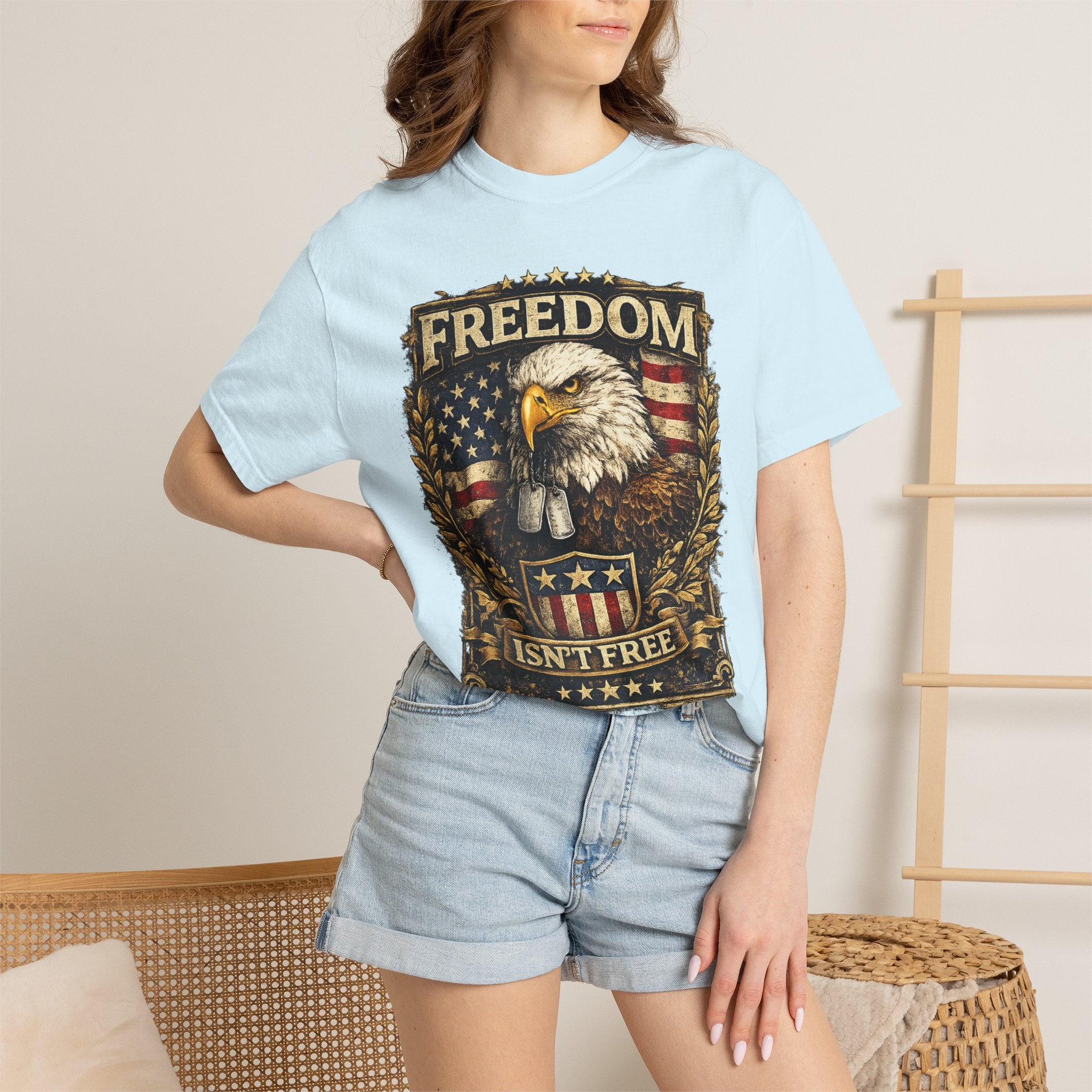 Freedom Isn't Free Eagle T-Shirt — Patriotic American Flag Tee