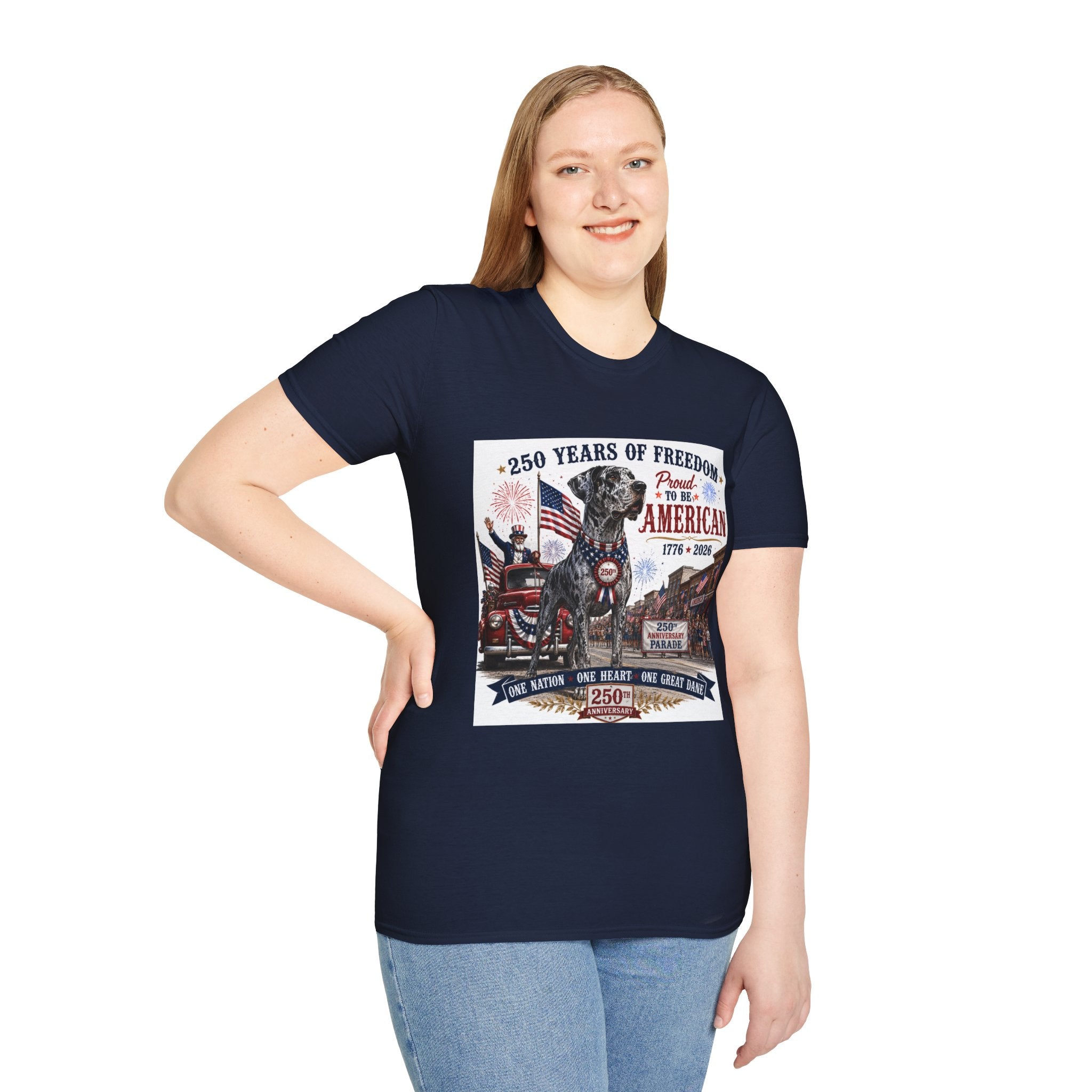 250th Great Dane T-Shirt — 1776–2026 Patriotic Tee
